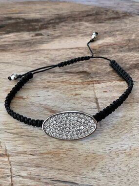 Dyrberg/Kern Laddu macrame bracelet with Swarovski crystals